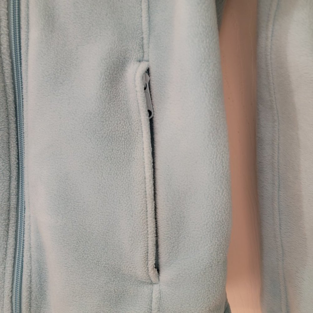 Columbia Fleece Jacket Womens Small Baby Blue Full Zip Casual Coat Comfy Warm - Picture 6 of 11